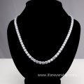 Silver White Plated Iced Out Chain Jewelry Tennis